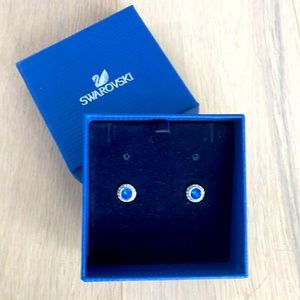 Swarovski: Angelic Stud Pierced Earrings Blue